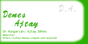 denes ajtay business card